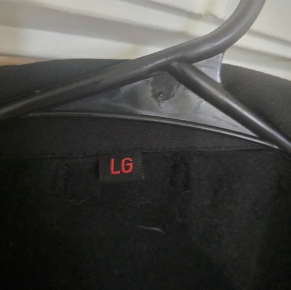 LG Black Zip-Up Fleece with Reflective Stripes - Picture 3 of 3